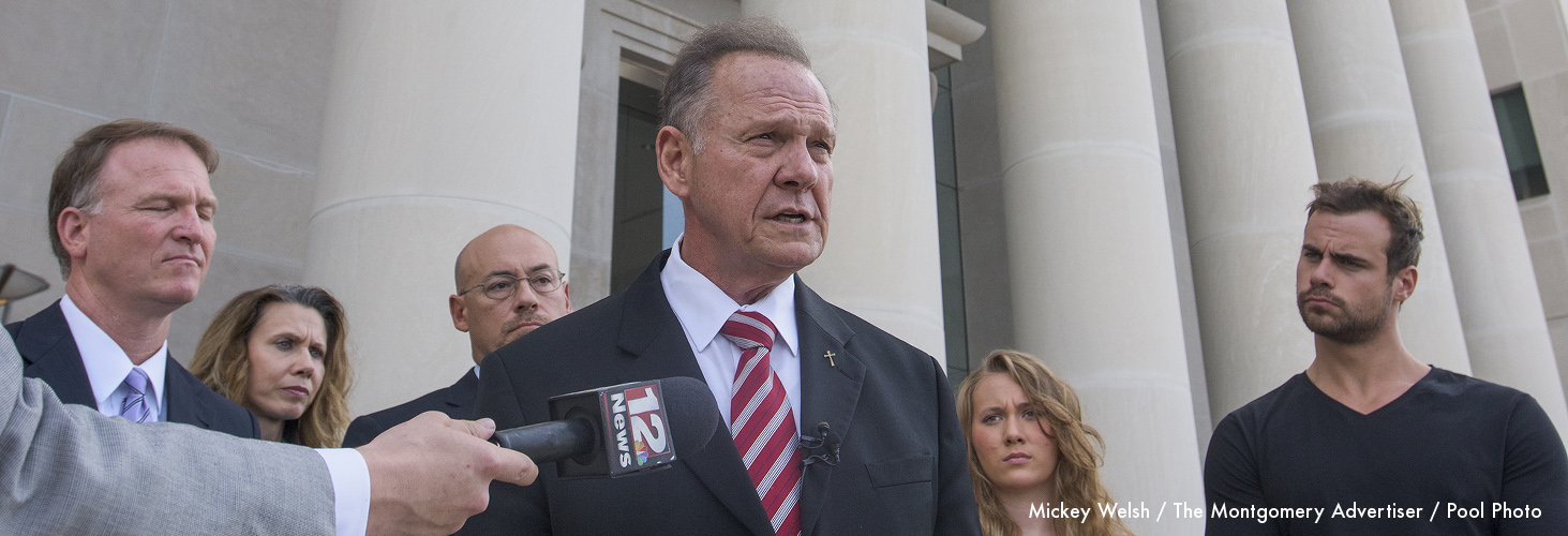 Roy Moore collects funds for legal defense