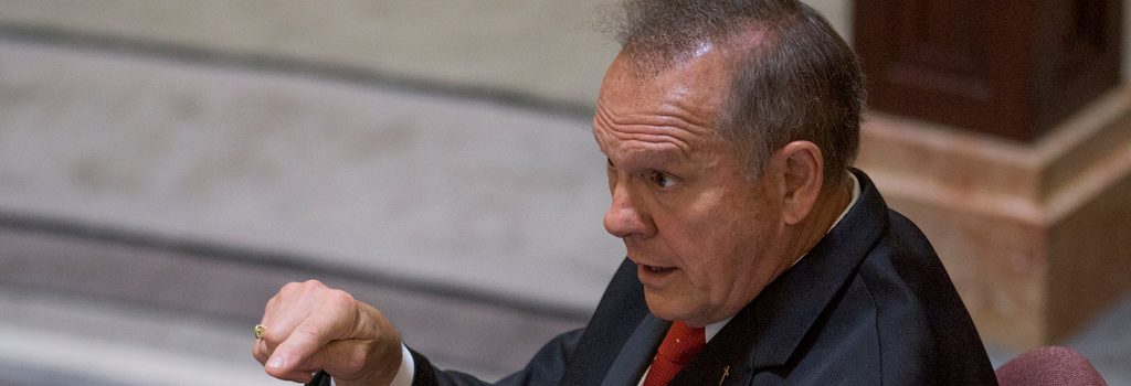 There is no mob chasing Roy Moore
