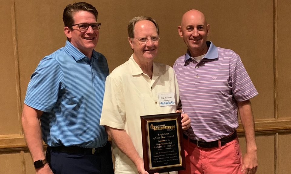 Randall Shedd awarded Alabama Agribusiness Council’s legislator of the year award