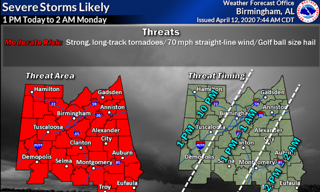 Severe weather, strong tornadoes possible Sunday