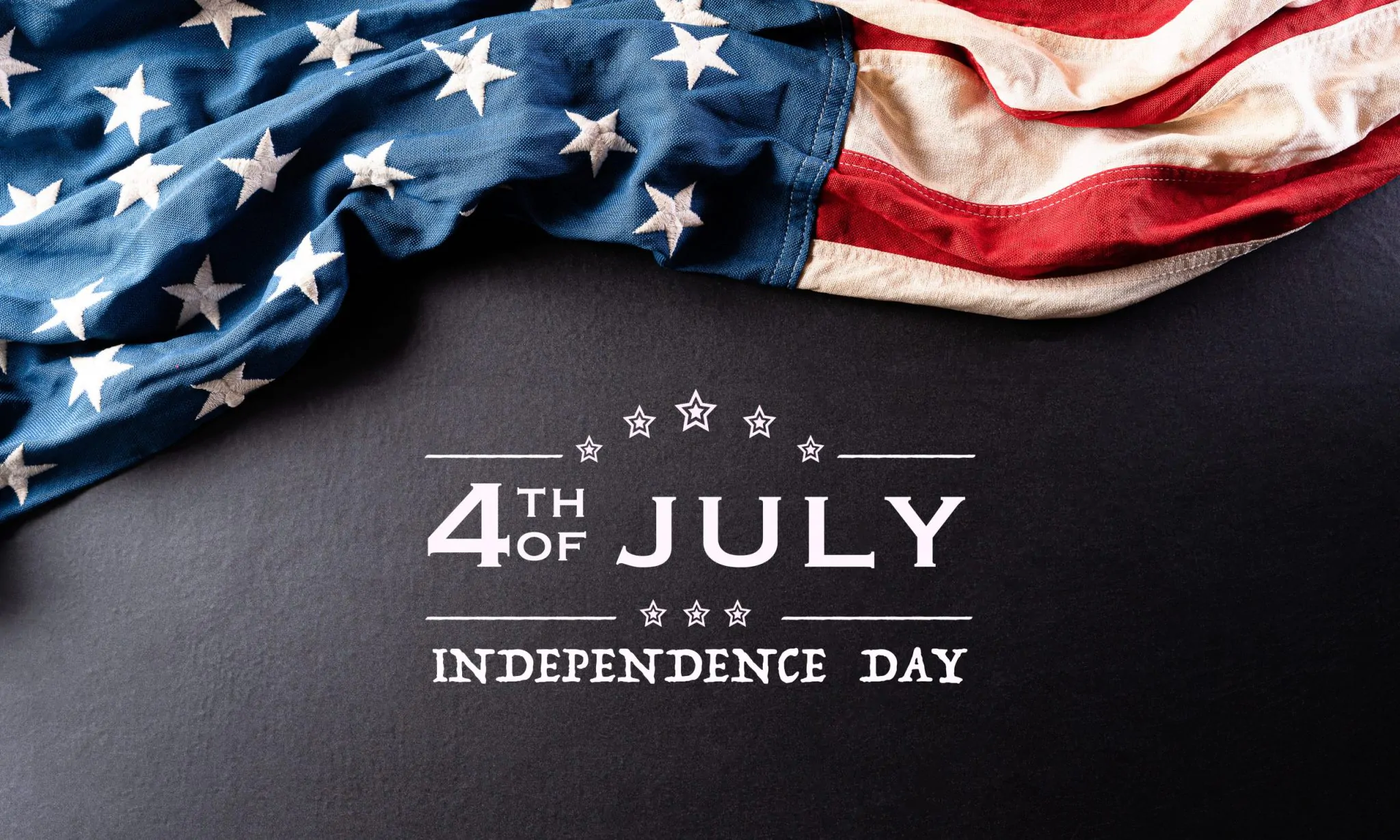 American flag with fireworks