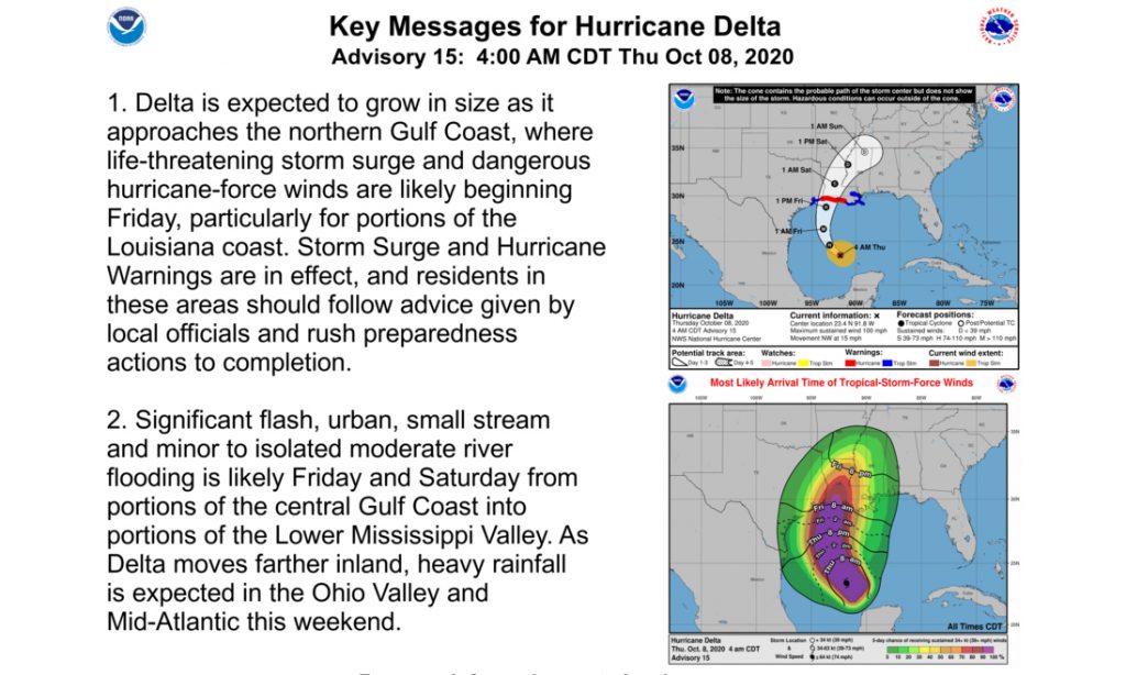 Hurricane Delta will bring the possibility of severe weather to Alabama this weekend