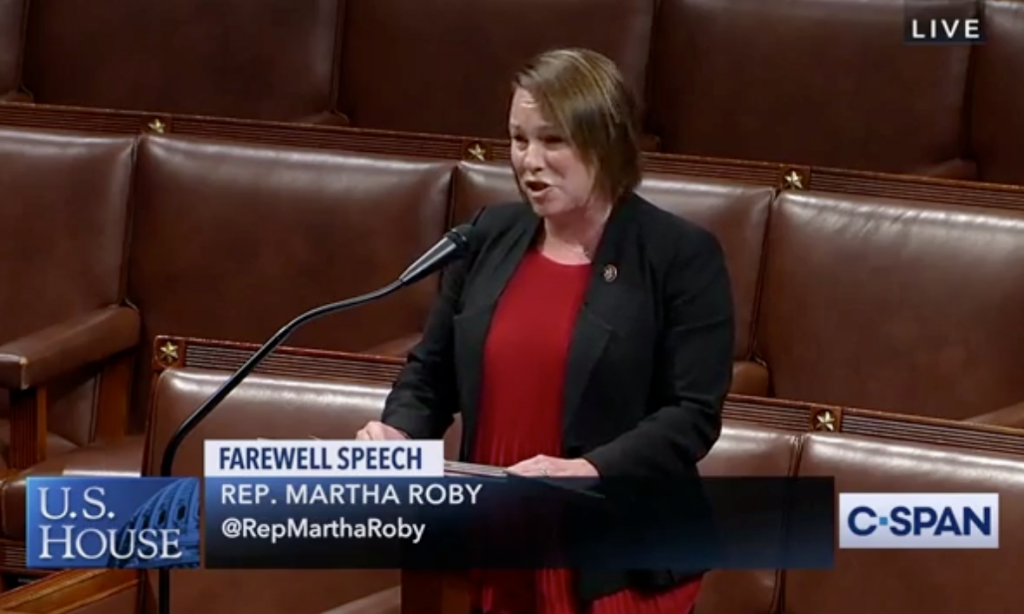 Congresswoman Martha Roby gives final floor speech