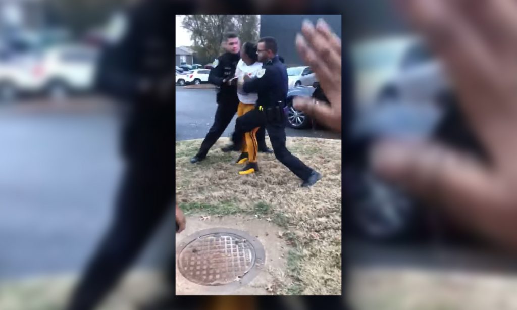 Huntsville officer tackles woman and rips off his badge, prompting bystanders’ outrage