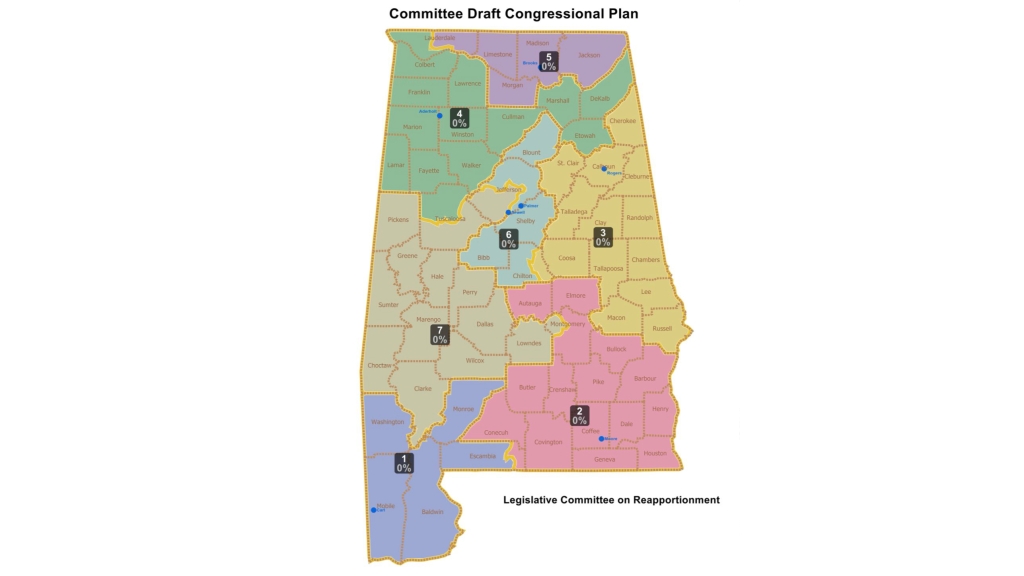 Draft Congressional map retains Alabama’s single majority-minority district