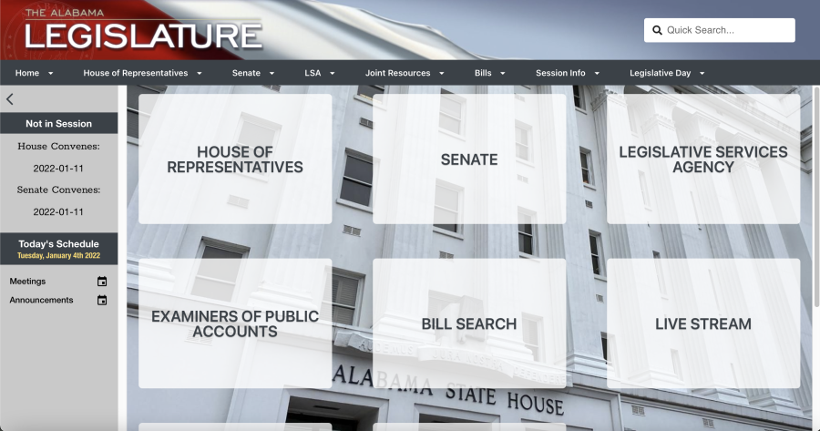 New Alabama Legislature website now online