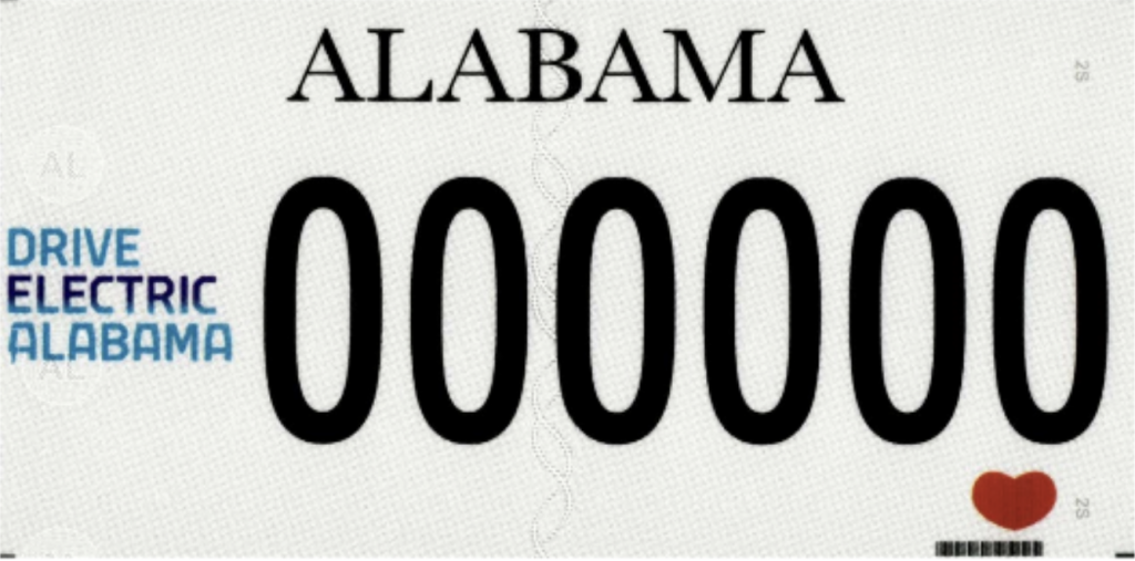 Alabama Clean Fuels Coalition creates license plates to raise electric vehicle awareness