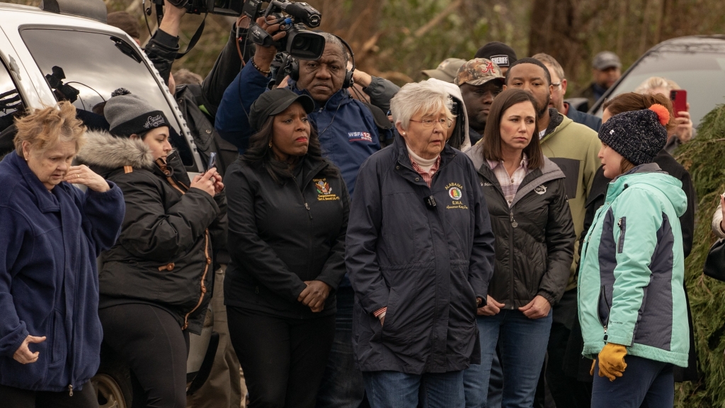 Ivey, Britt, Sewell tour tornado damage in Selma and Autauga counties