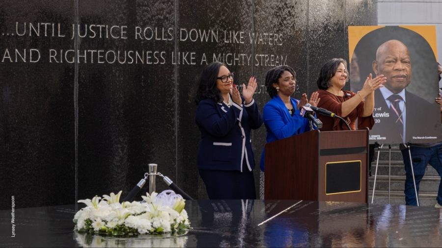SPLC, congresswoman honor John Lewis and the 40 Martyrs in wreath-laying ceremony