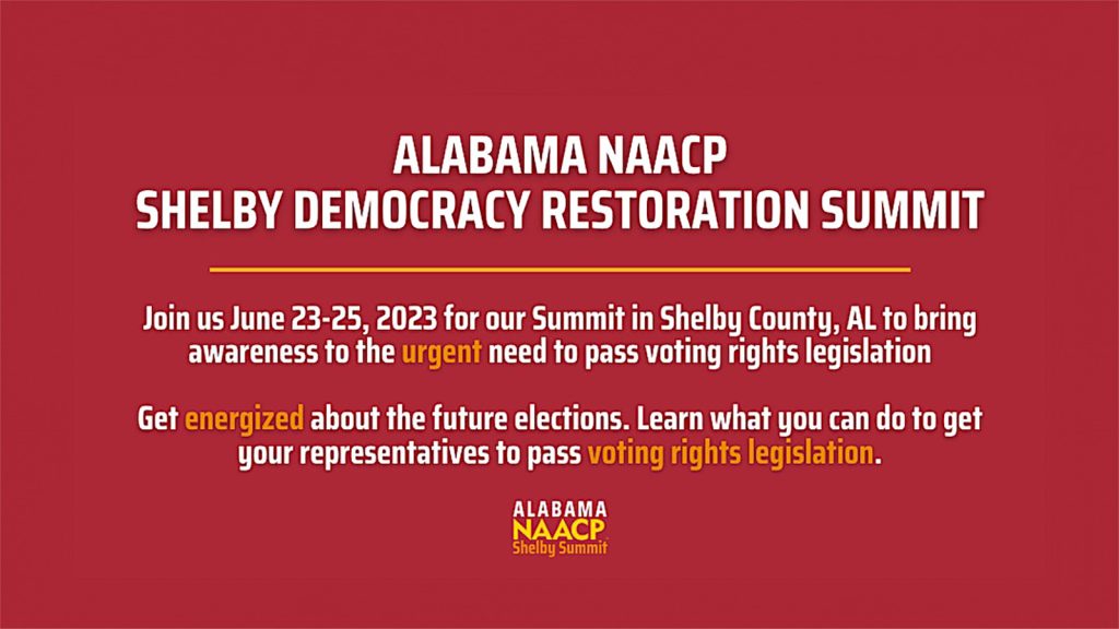 Alabama NAACP to host voting rights summit in Shelby County