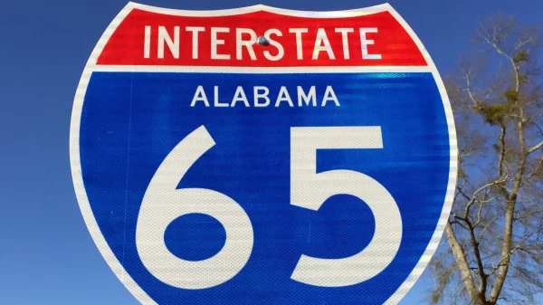 Highway sign for I-65 in Alabama