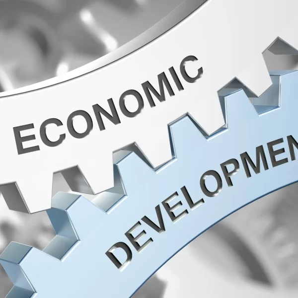economic development printed on gears