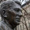 A statute of former President Ronald Reagan.