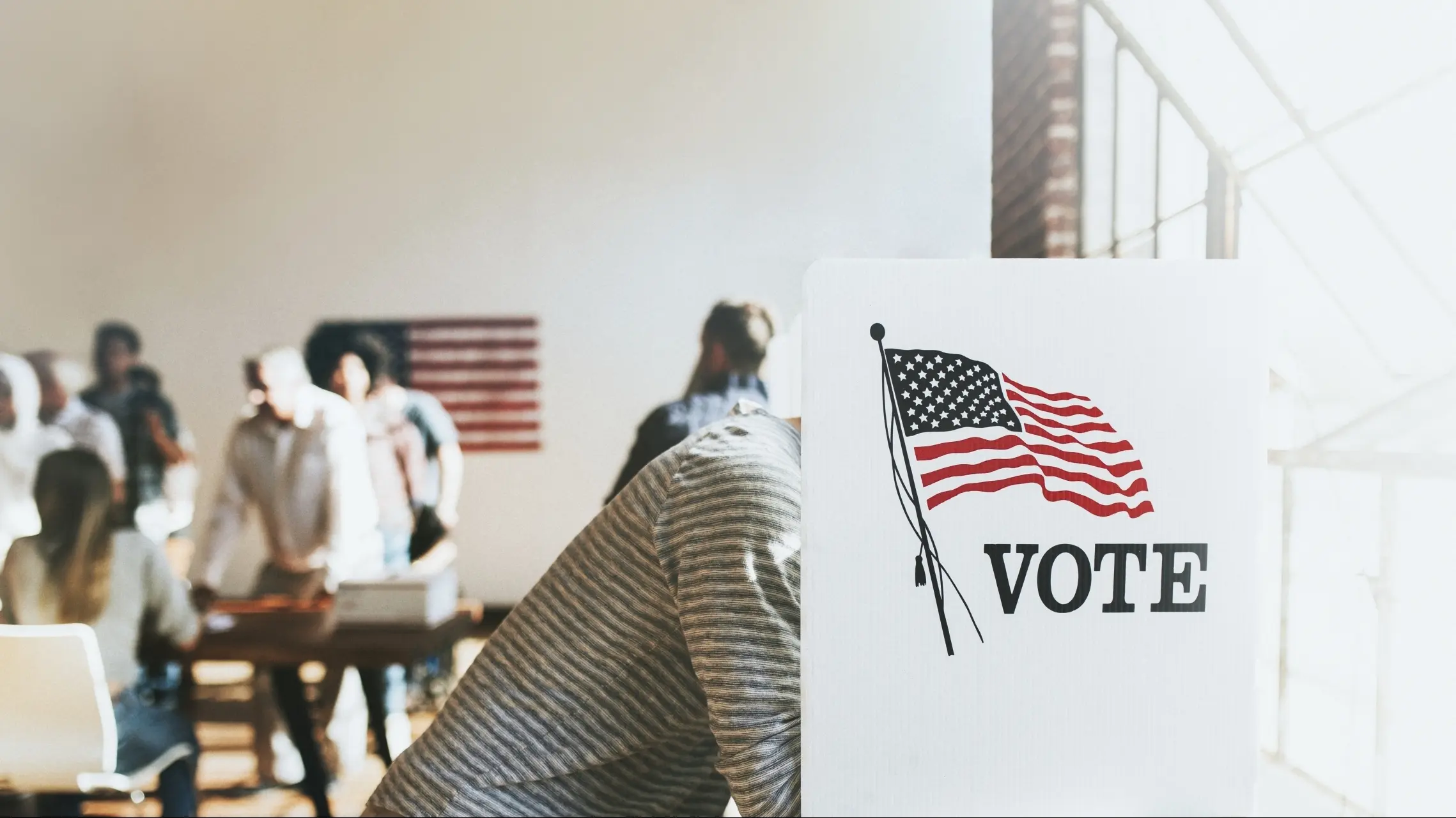People voting election poll